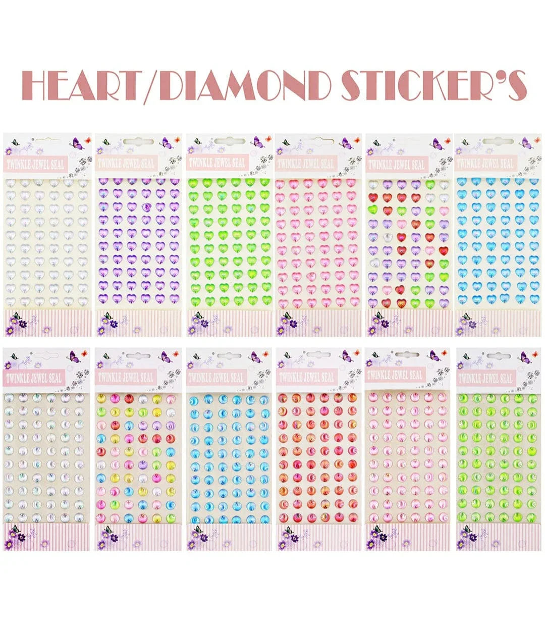 Sticker Diamond Dot Or Heart Raw1240 8812/8816