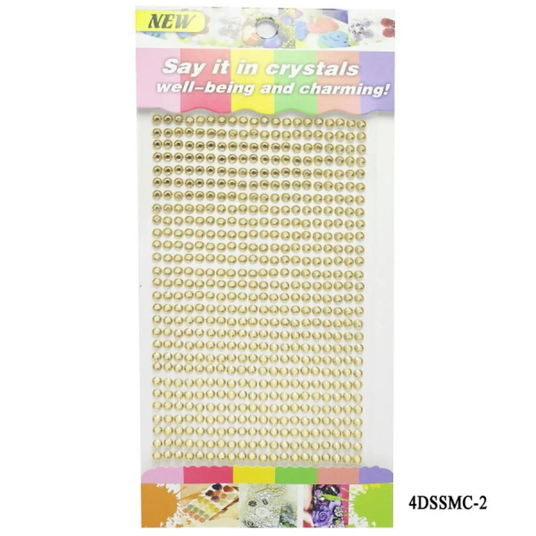 Sticker Diamond 4mm 02 Light Gold 4DSSMC-2