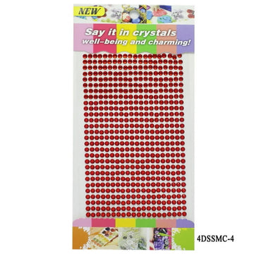 jags-mumbai Pearl & Diamond Stickers Sticker Diamond 4mm 04 Red