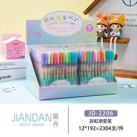 Sun international pencils Pastel colorful Rainbow Pen- Set of 9